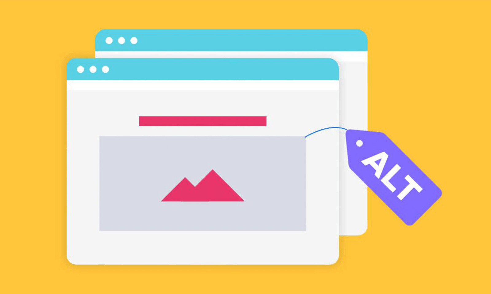 An illustration showing alt text for image accessibility.